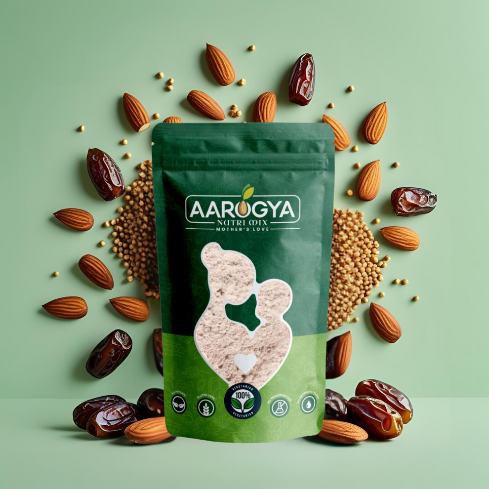 Sprouted Ragi Almond Date Porridge Mix